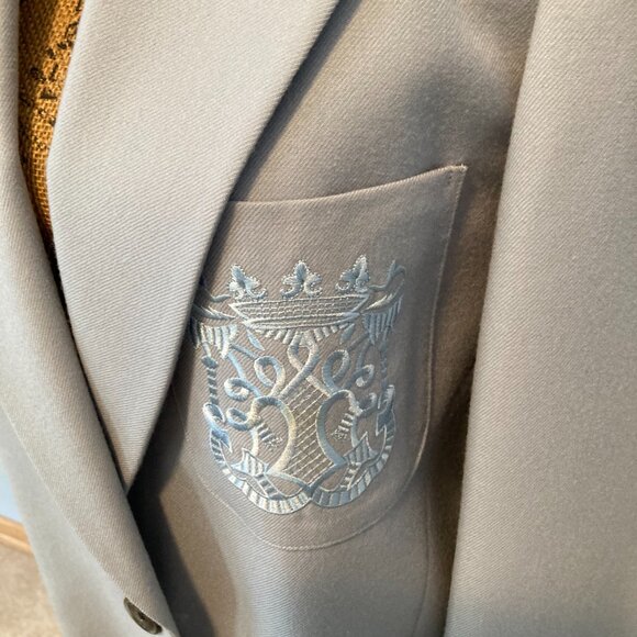 Blue Gray Wool Blazer Jacket EUC Women Size S - Picture 10 of 16